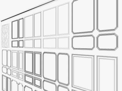 Decorative Wall Mouldings 3D Model