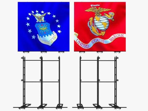 Led video display wall Modelo 3D