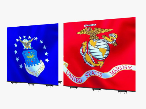 Led video display wall Model 3D