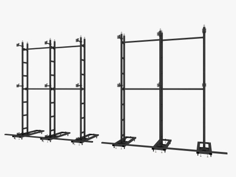 Led video display wall Model 3D
