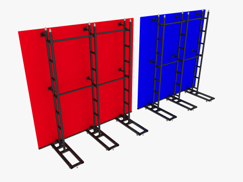 Led video display wall Model 3D