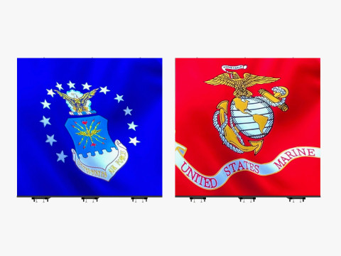 Led video display wall Model 3D