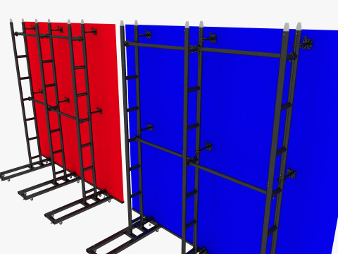 Led video display wall Model 3D