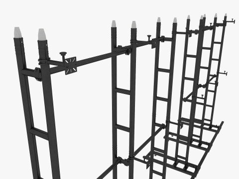 Led video display wall Model 3D