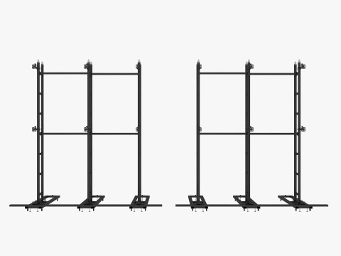 Led video display wall Model 3D