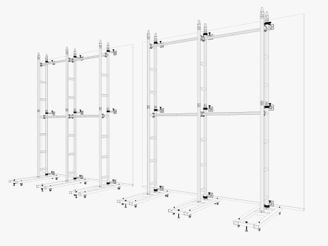 Led video display wall Model 3D