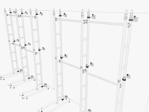 Led video display wall Model 3D