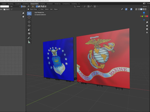 Led video display wall Model 3D