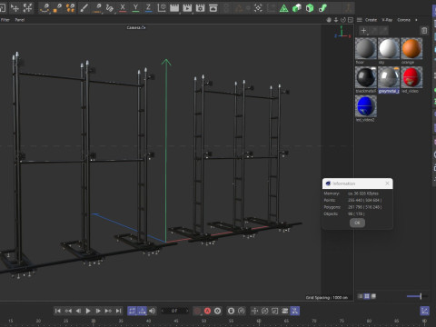 Led video display wall Model 3D