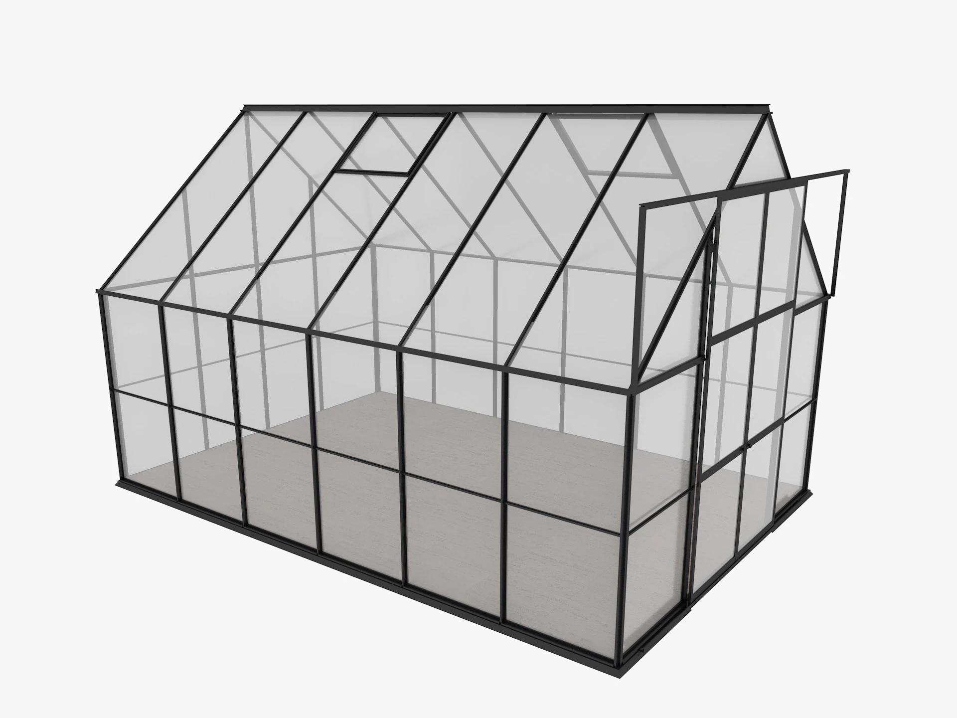 Greenhouse 3 Low-poly 3D Model .c4d .max .obj .3ds .fbx .stl .blend 