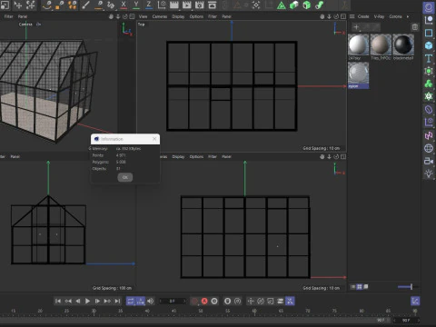 Greenhouse 3 Low-poly 3D Model