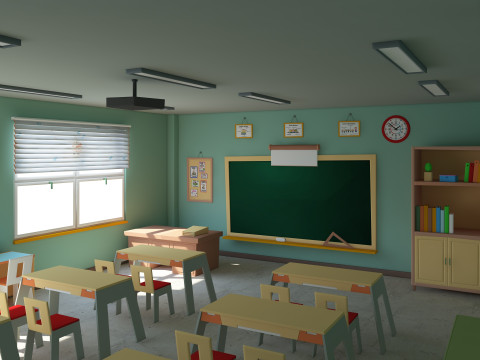 Cartoon Classroom Modelo 3D
