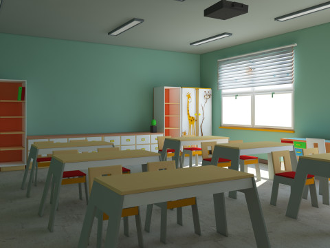 Cartoon Classroom Modelo 3D