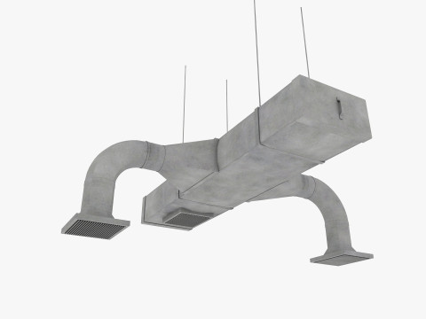 Ceiling pipes and vent 3D Model