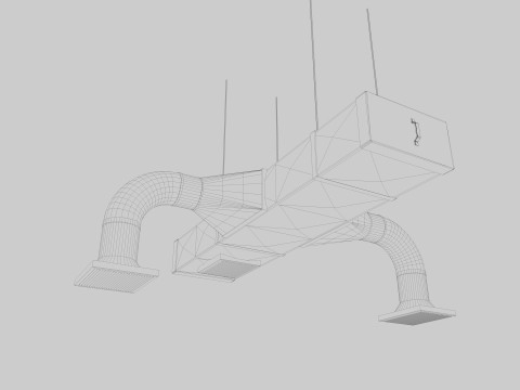 Ceiling pipes and vent 3D Model