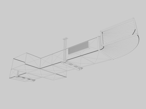 Ceiling pipes and vent 3D Model
