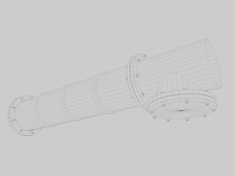 Ceiling pipes and vent 3D Model