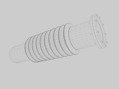 Ceiling pipes and vent 3D Model