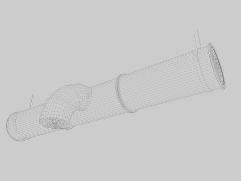 Ceiling pipes and vent 3D Model