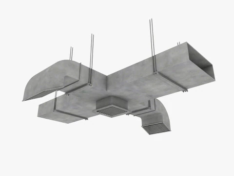 Tubi a soffitto e sfiato Modello 3D