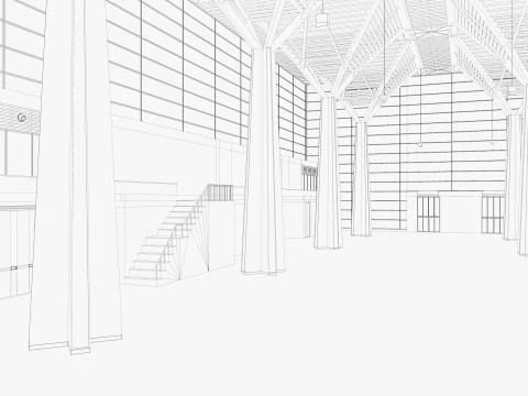 Convention and Exhibition Center 3 3D Model