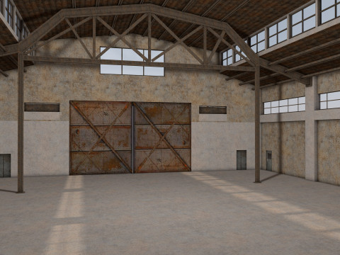 Industrial building warehouse 7 Modello 3D