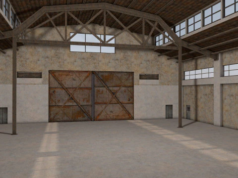 Industrial building warehouse 7 3D Model