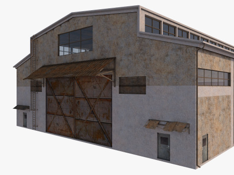 Industrial building warehouse 7 Modello 3D