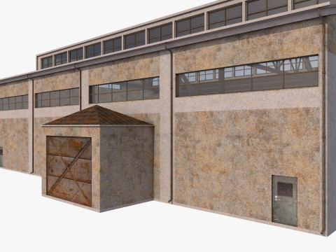 Industrial building warehouse 7 Modello 3D