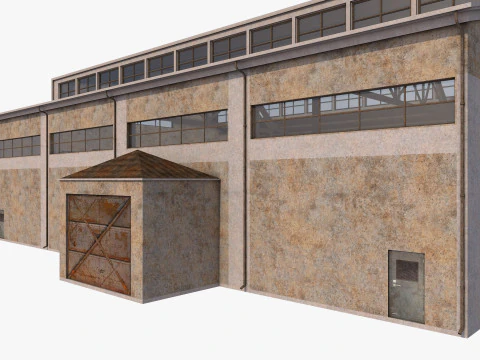 Industrial building warehouse 7 3D Model