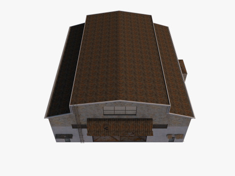 Industrial building warehouse 7 Modello 3D