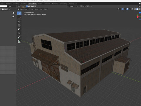 Industrial building warehouse 7 Modello 3D