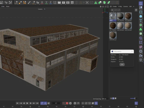 Industrial building warehouse 7 3D Model