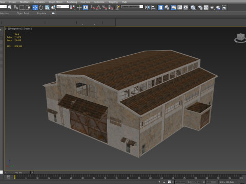 Industrial building warehouse 7 Modello 3D