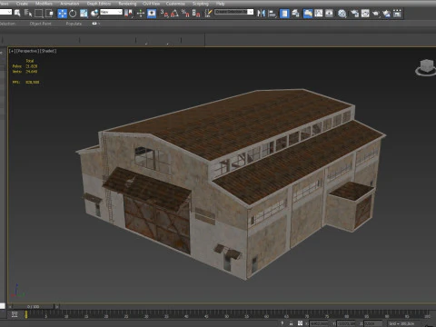 Industrial building warehouse 7 3D Model