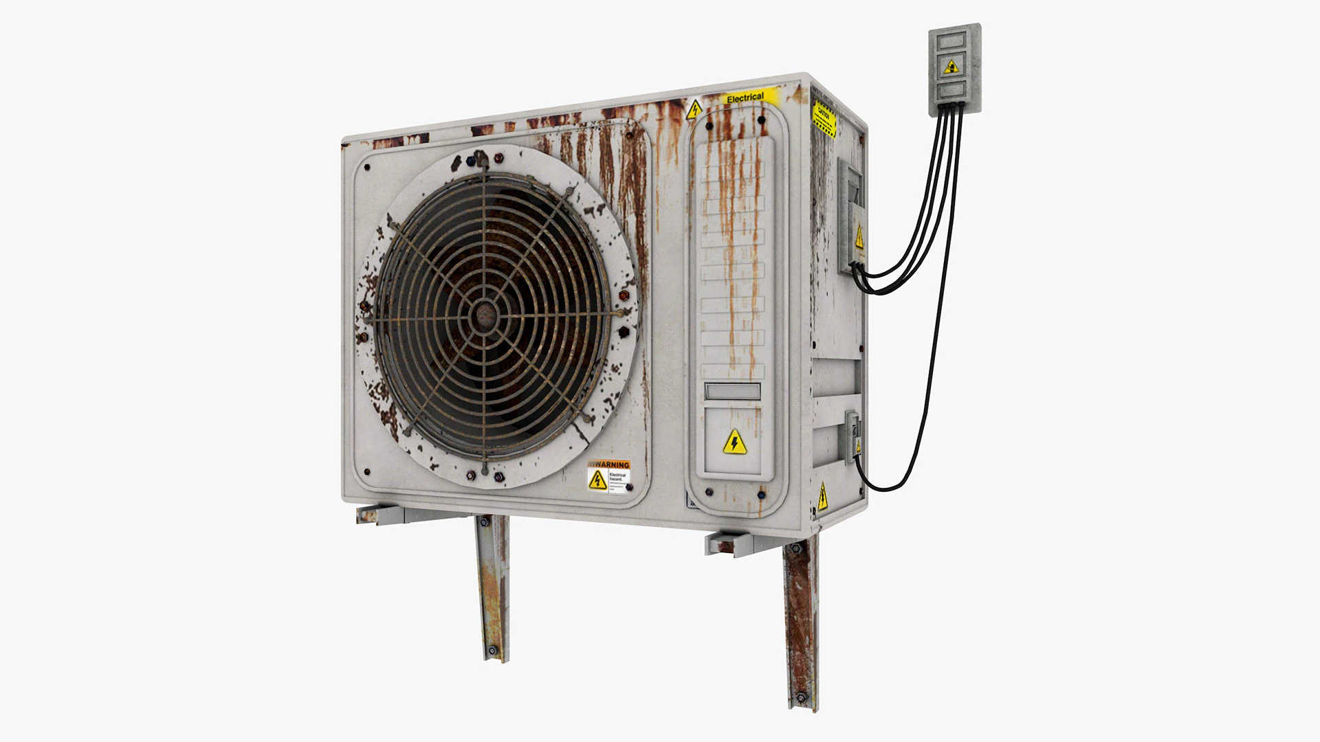 Industrial air conditioner 3D Model .c4d .max .obj .3ds .fbx .stl .blend 