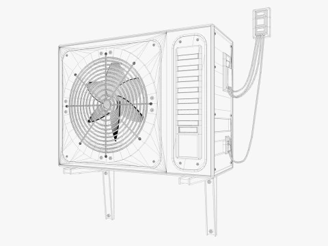 Industrial air conditioner 3D Model