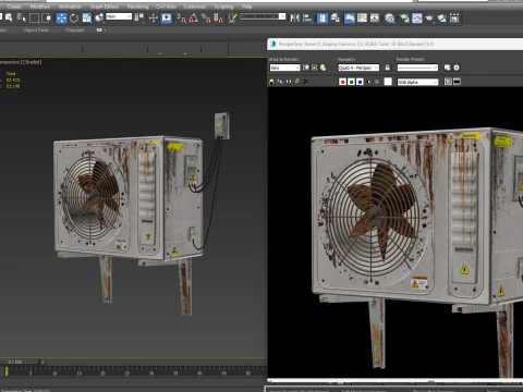 Industrial air conditioner 3D Model