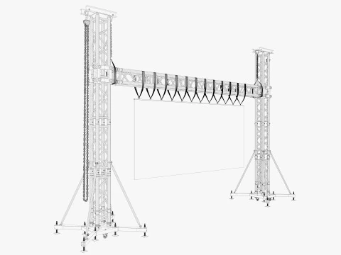 Led video wall truss 3D Model