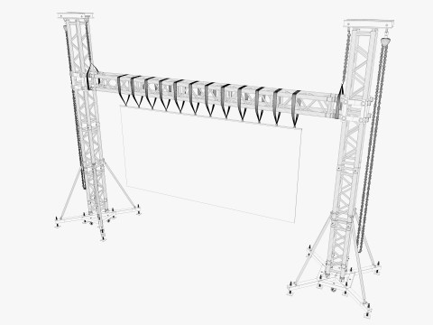 Led video wall truss Modello 3D