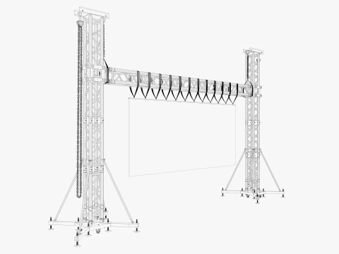 Led video wall truss 3D Model