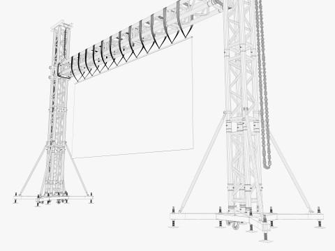 Led video wall truss Modello 3D