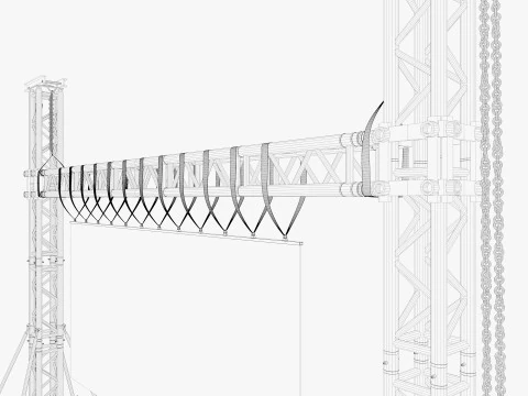 Led video wall truss 3D Model