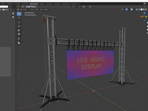 Led video wall truss 3D Model