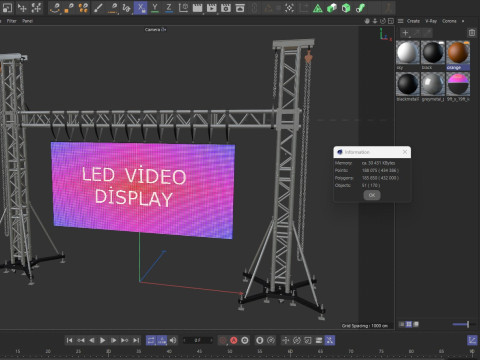 Led video wall truss Modello 3D