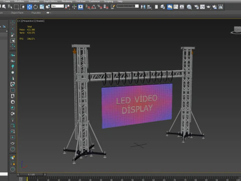 Led video wall truss 3D Model