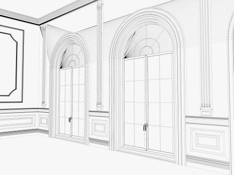 Інтер'єр базової кімнати лофт 3D Модель