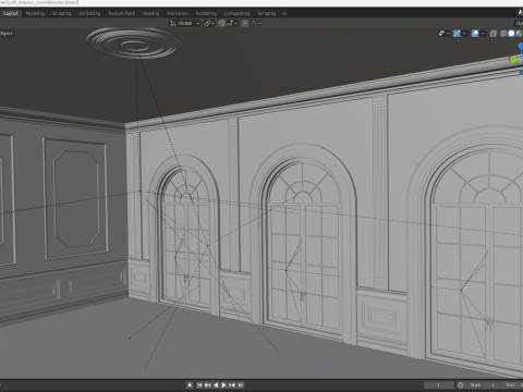 Loft Base Room interior Modelo 3D