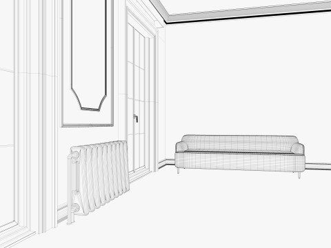 Loft Base Room interior 2 Modello 3D