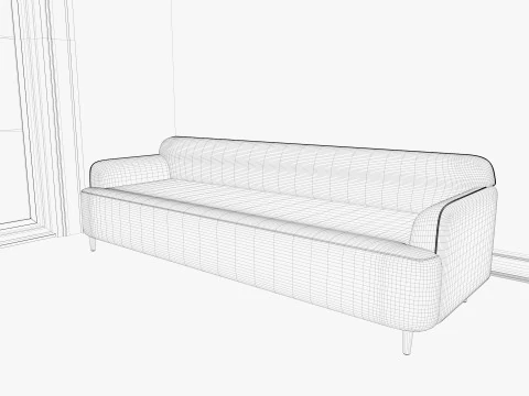 Wnętrze pokoju na poddaszu 2 Model 3D